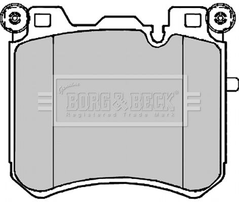 BORG & BECK Комплект тормозных колодок, дисковый тормоз BBP2223